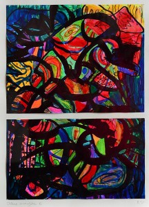 Pandele Rodica-Mihaela, Spaţii astrale, acrilic/h, 24,4 x 19,5 cm, GR 2982