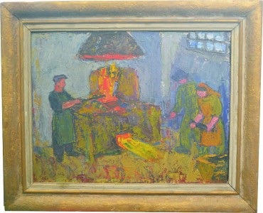 Tablou Rodica Pandele - La cuptorul de creuzet