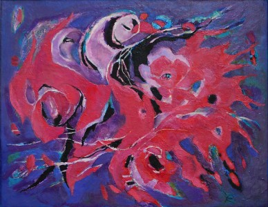 Pandele Rodica-Mihaela, Dansator cosmic, u /p, 60 x 76 cm, PR 2185